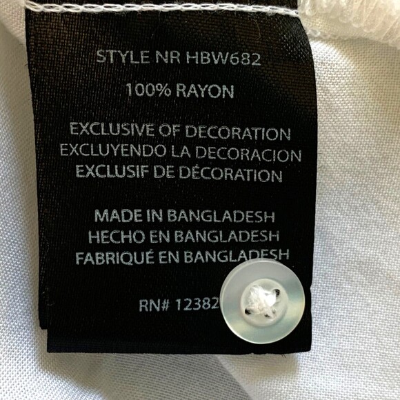 Harve’ Benard Button Up Blouse Women XL Tie Front Hi-low Hem - Picture 9 of 9